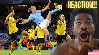 American Reacts to Erling Haaland Top 10 Goals