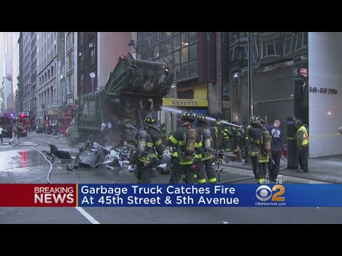 Garbage Truck Goes Up In Flames