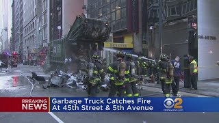Garbage Truck Goes Up In Flames