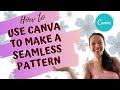 How I Created A Seamless Pattern in Canva | Easy Tutorial For Beginners