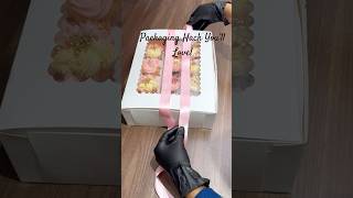 How to Take Your Cupcake Box from 0 to 100 Real Quick! #youtubeshorts #packaging #ribbonbows #cake