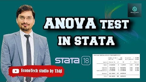 ANOVA test in stata: A step by step guide