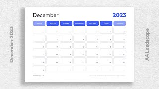 Printable 2023 Monthly Calendar Free Download: PDF, PowerPoint, and Google Slides