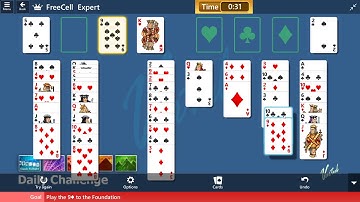 Microsoft Solitaire Collection - FreeCell [Expert] | May 7th 2020: Play the 9♠ to the Foundation