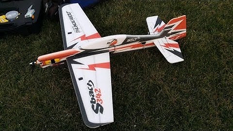 Tech One Sbach 342 900mm - Windy Maiden Flight Using a 4s 1300mah