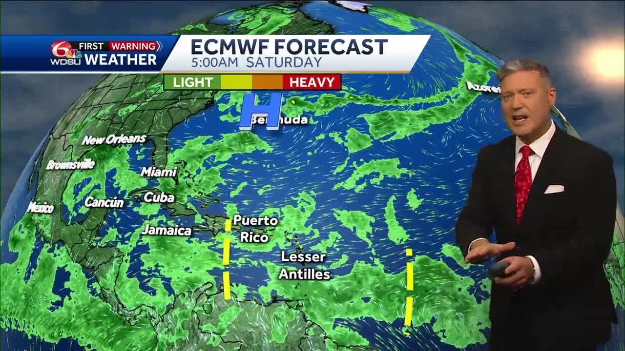 Tracking the potential of tropical development in the Atlantic - YouTube