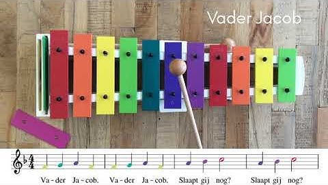 ©Vader Jacob - liedje voor kleuters en peuters - KLEURENNOTATIE
