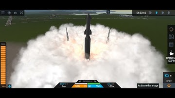 starship launch to orbit and landing on drone ship | simplerockets 2