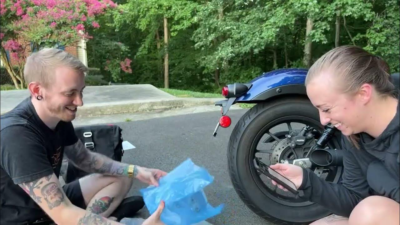 Installing Saddlebags On Her Rebel 300 LIVE! YouTube
