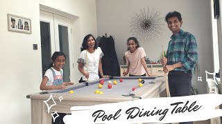 Pool Dining Table | Diningroom Vlog | Pool Table | Home Decorating Ideas