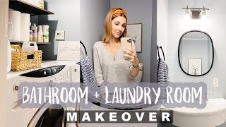 Bathroom + Laundry Room Makeover \\ BEFORE + AFTER