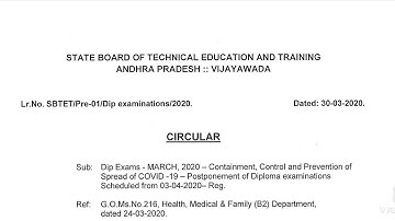 AP SBTET OFFICIAL NOTIFICATION RELEASED || BSD TELUGU TECH