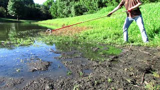 Trying Out My Extra Long DIY Trash Grabber!