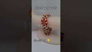 Dew Drop Bracelet | Tutorial using QuadraLentils, QuadraTiles 2-hole Cabochons & Miyuki Seed Beads