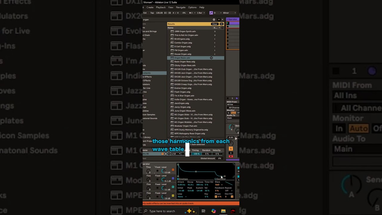 Gypsy Woman Organ Tutorial - Ableton Live