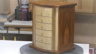 Jewelry box with round drawer