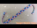 Geçişli V Bileklik Yapımı / Chevron Friendship Bracelet / İpten V Bileklik Yapımı / Kolay Bileklik