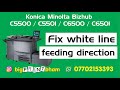 How to fix white light line in feeding direction Konica Minolta Bizhub Pro C5500/C5501/C6500/C6501