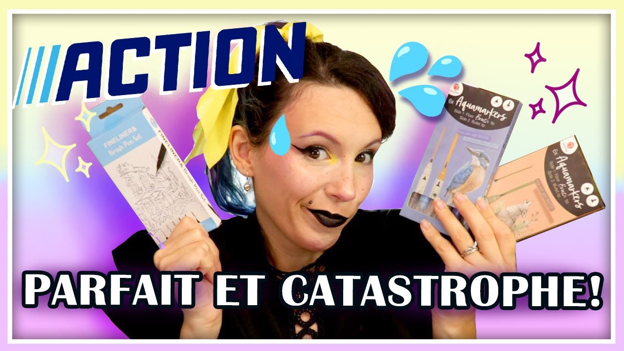 HAUL ACTION 🌟 I Feutre aquarellable et feutre liner noir I TEST SWATCH ET ILLUSTRATION