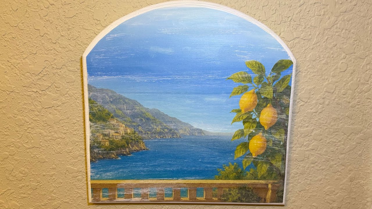 Amalfi Coast Lemon Sign Dollar Tree DIY