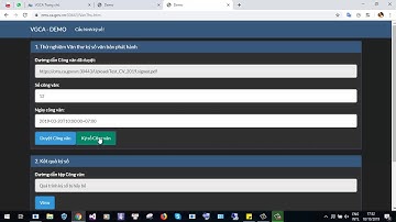 Demo ký số văn bản điện tử theo Thông tư 01 của BNV