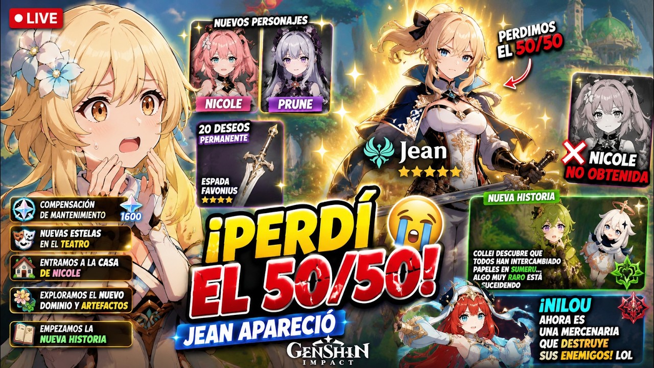 ¡PERDIMOS EL 50/50 CON JEAN! 😭 Nueva historia en Sumeru | Genshin Impact 20260519