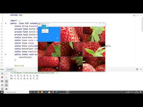 Sliding puzzle using java - YouTube