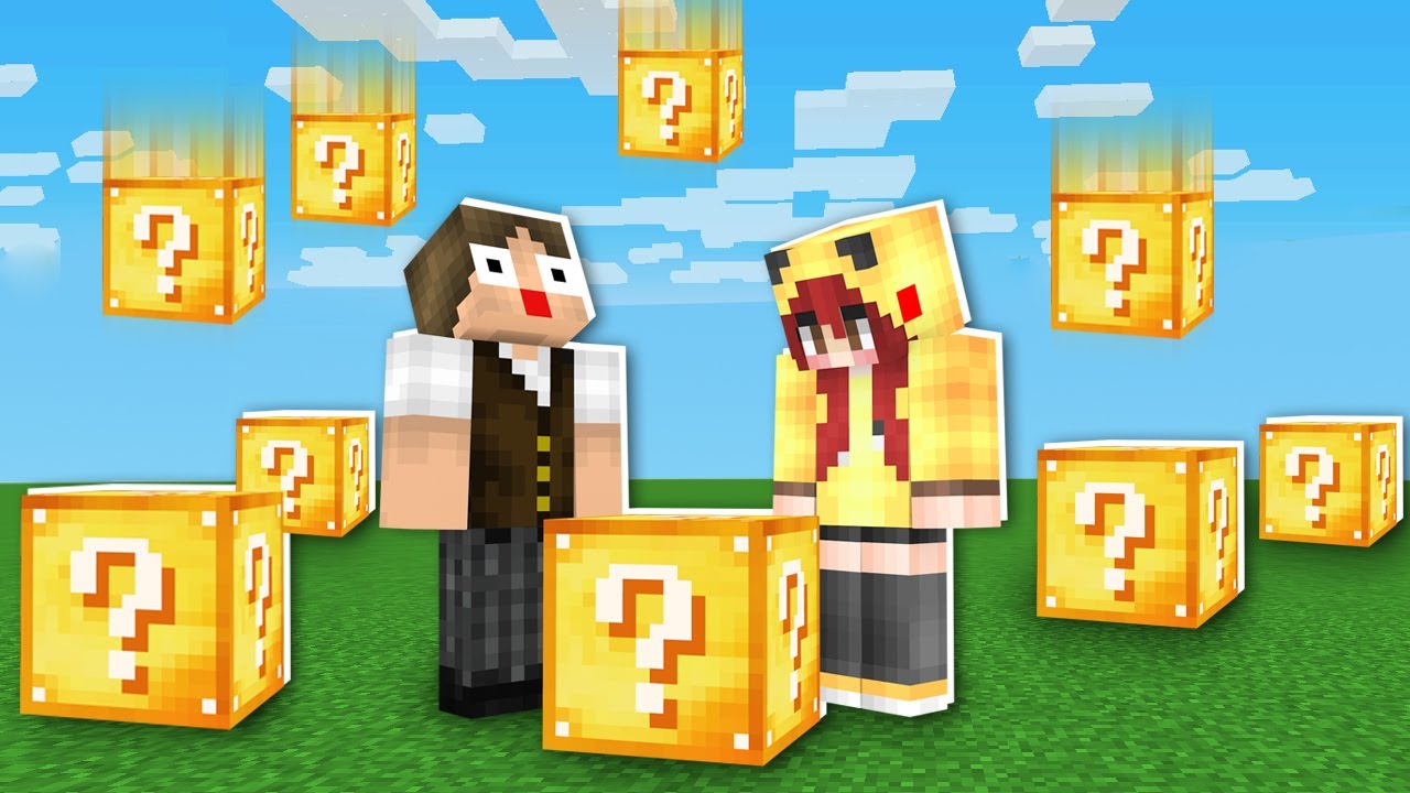 Minecraft: ESTÁ CHOVENDO LUCKY BLOCKS! - YouTube