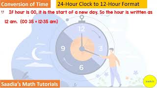 1) Conversion between 12-Hour and 24-Hour Clock Formats of Time