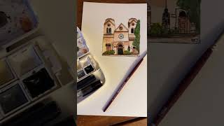 Exploring new art styles while on vacation urbansketching peaceful watercolorpainting