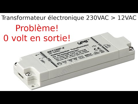 Comment réparer un transformateur électronique 230VAC 12VAC pour ampoules halogènes de salle de bain