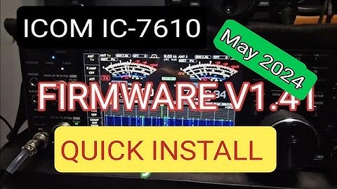ICOM.IC-7610 FORMWARE UPDATE May 2024 , v1.42
