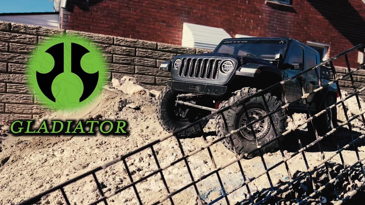 Axial Gladiator JT crawling at NANKIN Hobby southgate mi on Fort st