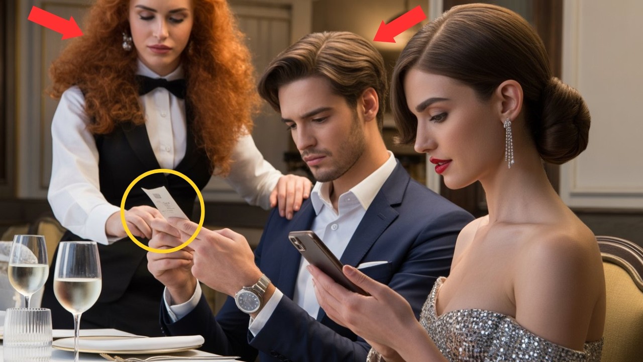 Waitress Slipped a Note to the Billionaire — “Your Girlfriend Betrayed You  They’re in Position