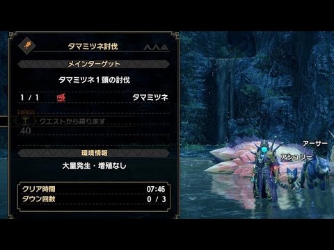 【MHRise体験版】タマミツネ 双剣 7分46秒 罠、爆弾なし/Mizutsune Dual Blades