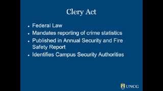 Clery Act Module