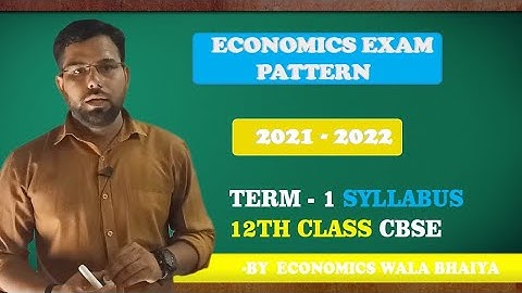 Economics Exam pattern||Term-1 syllabus|| 12th class|| CBSE Board|| Important books for term 1