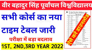 Vbspu Time Table 2022|Vbspu Ba Time Table 2022|Vbspu Ma Time Table 2022|Vbspu Time Table Download