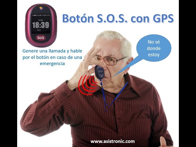 Localizador GPS, Teléfono, Botón de SOS, Colgante.