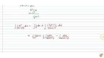 Integrate the rational functions `(1-x^2)/(x(1-2x)`...
