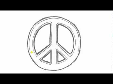 How to Draw PEACE Sign   Cool Things to Draw   YouTube