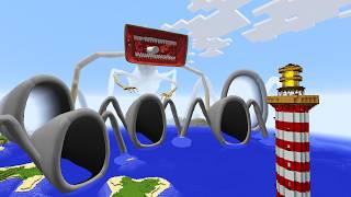 SURVIVING FROM SEA EATER LEGION AND MEGAHORN in Minecraft - Gameplay - Coffin Meme