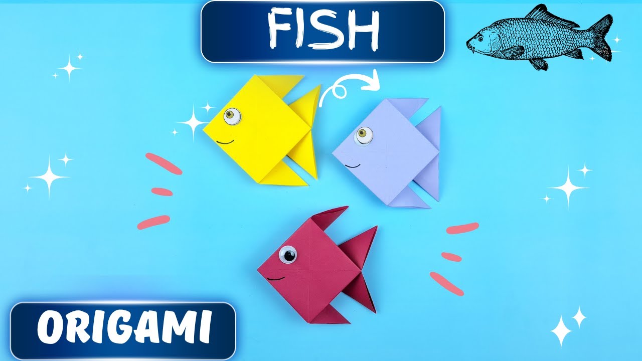 How To Make Fish From Paper In 3 Minutes Origami Fish how-to-make-fish-from-paper-in-3-minutes-origami-fish