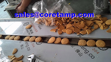 Biscuits packing machine, cookies packing machine, biscuits packaging in flow pack machine