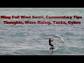 Wing foil in wind swell wave riding tacks gybes tips and thoughts