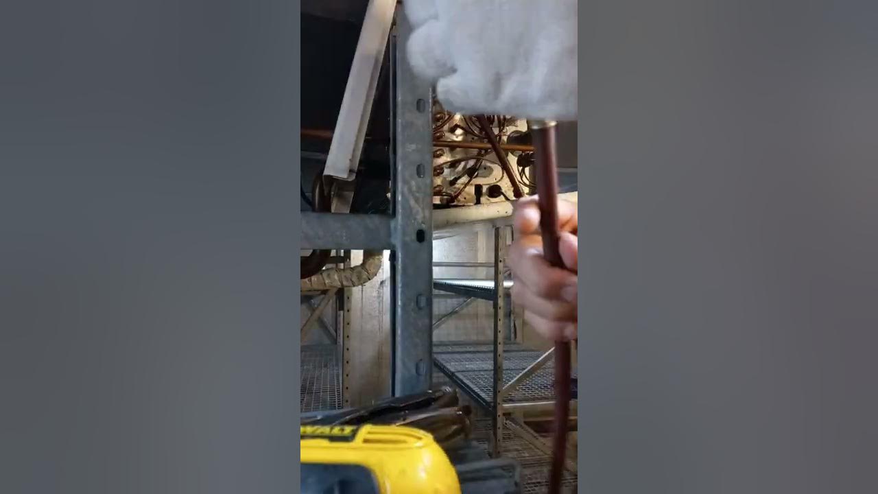 How to repair leak on commercial walkin freezer Part 2 YouTube