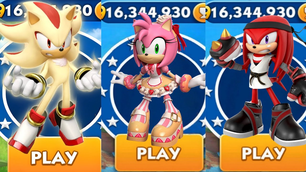 Sonic Dash - Super Shadow VS Dulce Amy VS Karate Knuckles _ Movie Sonic ...