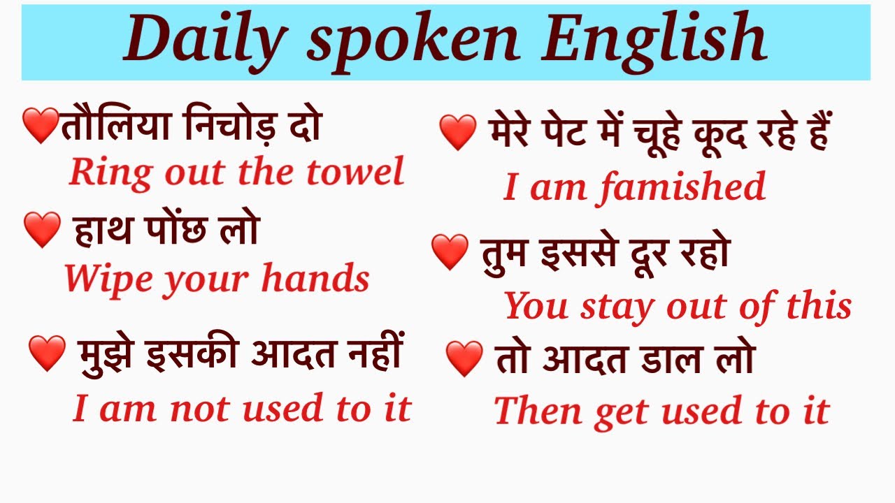 Daily Spoken English Classes