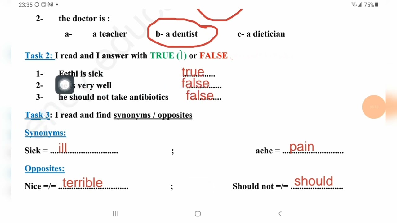 فروض الفصل الثاني لغة انجليزية سنة ثانية متوسط