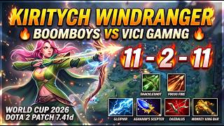 🔥 UNSTOPPABLE! Kiritych Windranger is BROKEN in Patch 7.41d (11-2-11) | BOOMBOYS vs Vici Gaming 🔥